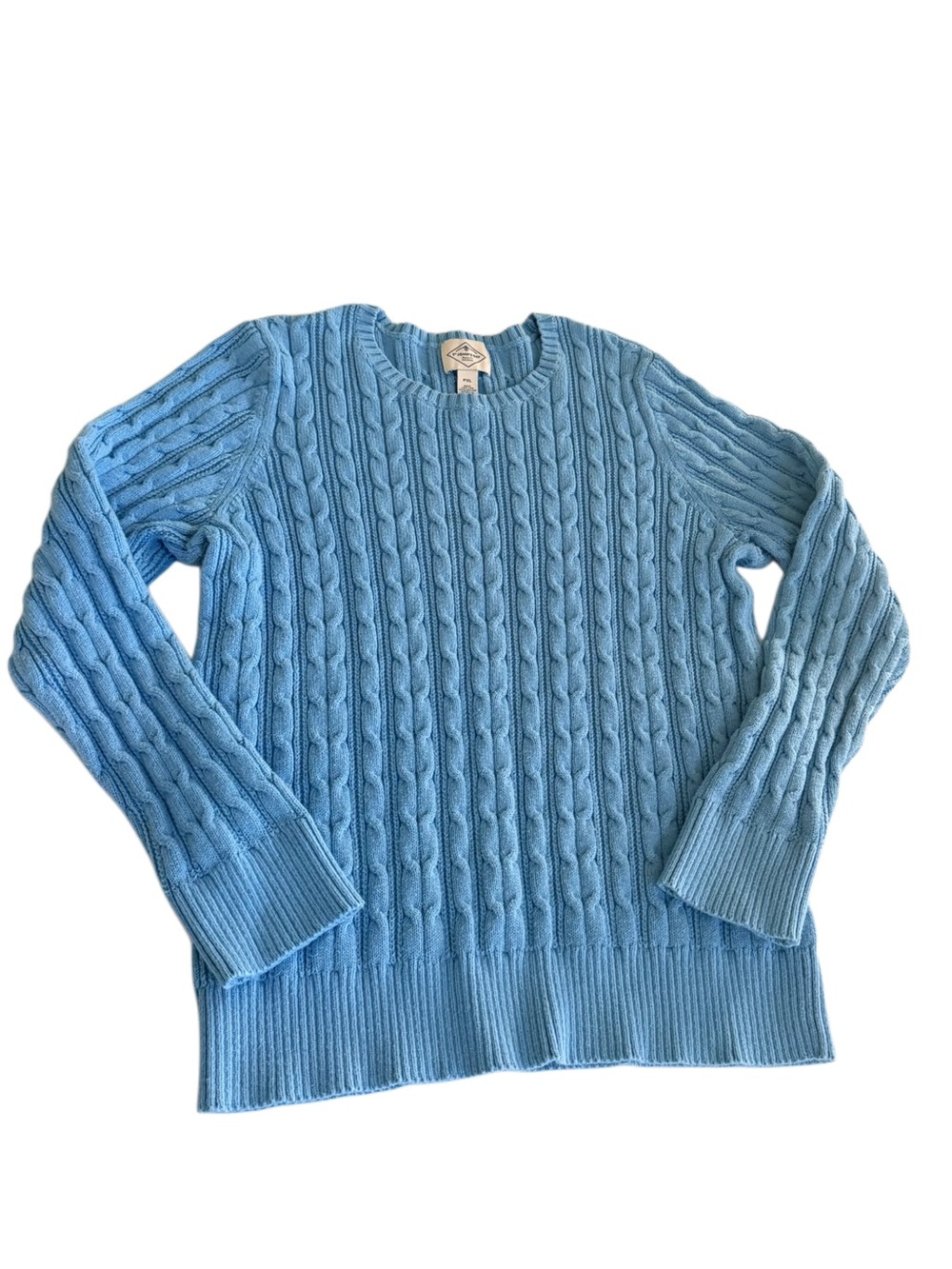 Vtg St. John’s Bay Fisherman Cable Knit Crewneck Sweater Size PXL Fisherman